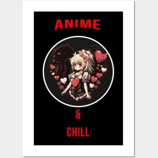 anime and chill Posters and Art